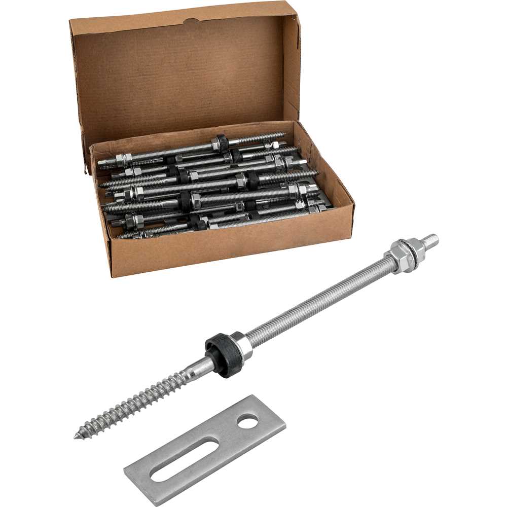 8 Pièces Vis Double Filetage, M10 x 200 mm Vis Inox de Fixation Panneau