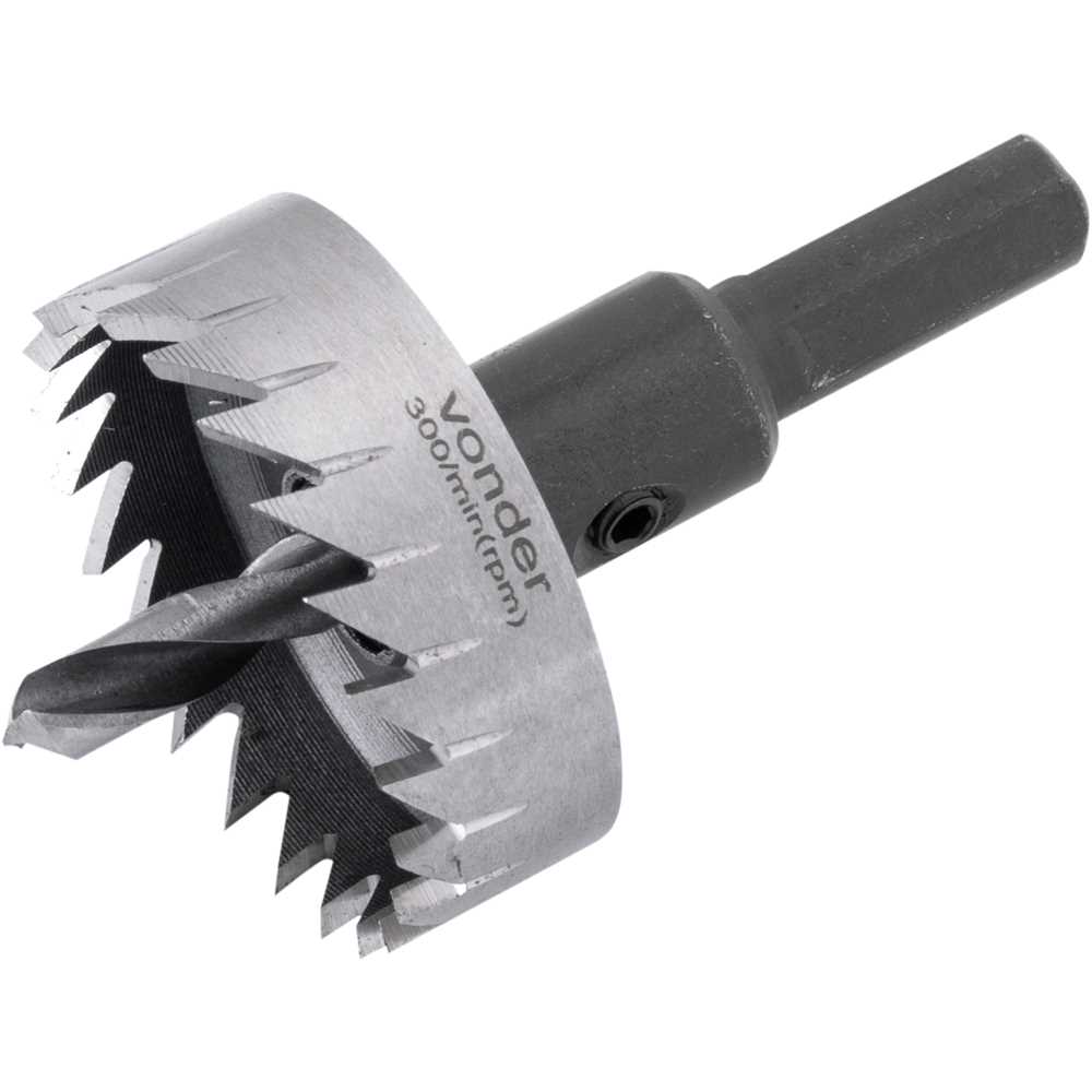 Serra copo de aço rápido, 42 mm, para inox, - Vonder
