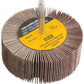 Roda de lixa 80 mm x 30 mm com haste, gr�o 120 VONDER