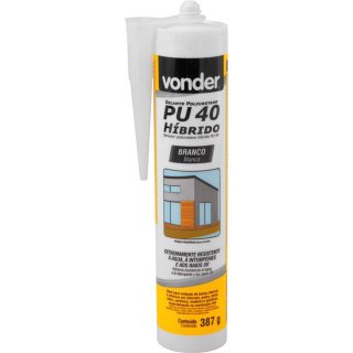 Selante de poliuretano h�brido, PU 40, branco, 387 g, VONDER