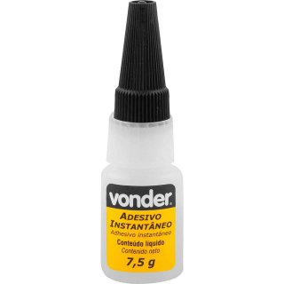 Adesivo instant�neo cianoacrilato, 7,5 g, caixa fechada, VONDER
