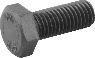 Parafuso sextavado 8.8, 12 mm x 30 mm, MA, rosca total, DIN 933, VONDER