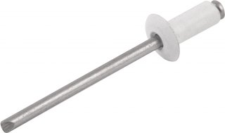 Rebite de repuxo 4,0 mm x 16,0 mm, branco, 416, caixa com 1.000 pe�as VONDER