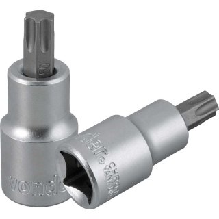Soquete hexalobular macho T-50, encaixe 1/2