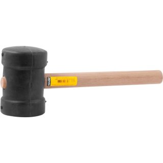 Martelo de borracha 80 mm, cabo em madeira, preto, VONDER