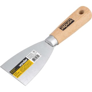 Esp�tula de a�o, 6 cm, com cabo de madeira, VONDER