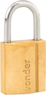 Cadeado de lat�o 25 mm, encartelado, VONDER