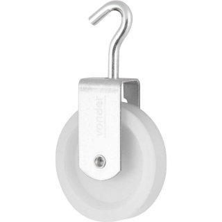 Roldana pl�stica, 6 cm, com gancho, VONDER