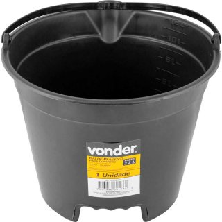 Balde pl�stico com bico para concreto, 12 litros, VONDER