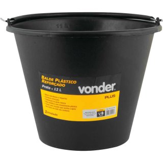 Balde pl�stico para concreto refor�ado 12 litros VONDER PLUS