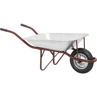 Carrinho de m�o com pneu e c�mara, ca�amba reta, galvanizada, VONDER