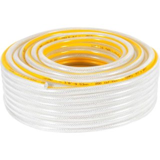 Mangueira PVC cristal tran�ada, multiuso, 250 libras, 3/8