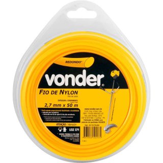 Fio de nylon, 2,7 mm x 50 m, redondo, VONDER