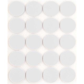 Feltro autoadesivo branco, redondo, 22 mm, VONDER