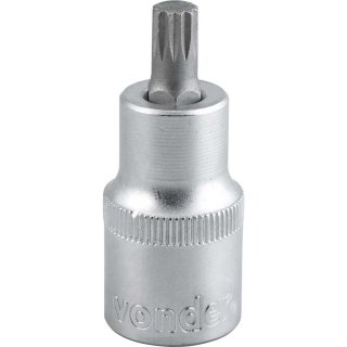 Soquete multidentado, curto, com encaixe de 1/2