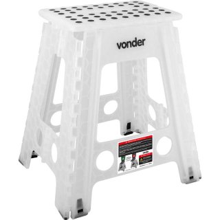 Banqueta pl�stica dobr�vel, transparente, altura 450 mm, VONDER
