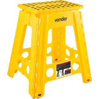 Banqueta pl�stica dobr�vel, amarela, altura 450 mm, VONDER