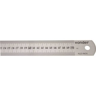 Escala de a�o inox, 1.500 mm, r�gida, VONDER