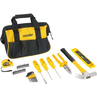 Jogo de ferramentas com 36 pe�as, com bolsa, VONDER