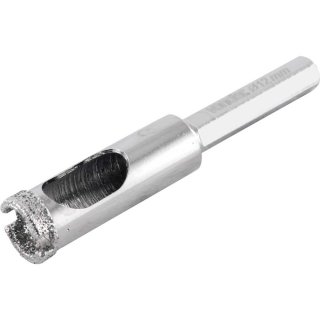 Serra copo diamantada 12 mm, refrigerada, com haste, VONDER