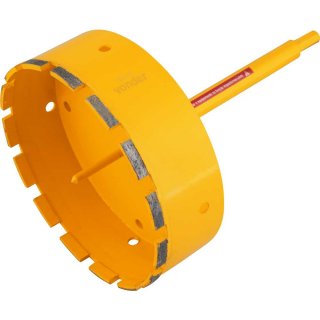 Serra copo diamantada 165 mm, com haste, VONDER