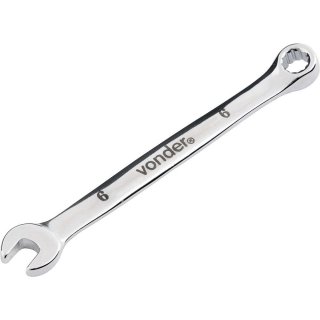 Chave combinada 6 mm, a�o cromo van�dio, reta cromada, VONDER