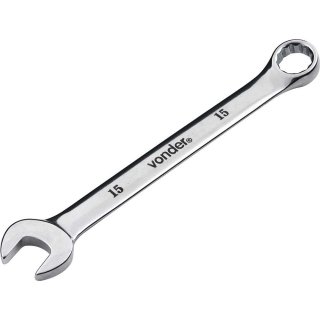 Chave combinada 15 mm, a�o cromo van�dio, reta cromada, VONDER