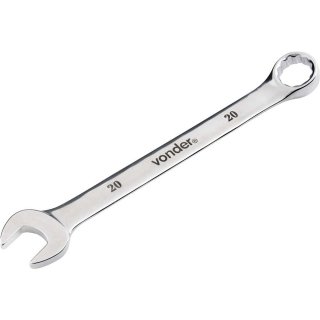 Chave combinada 20 mm, a�o cromo van�dio, reta cromada, VONDER