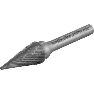Lima rotativa c�nica ponteaguda, 12,0 mm x 25,0 mm, com haste 6,0 mm, VONDER