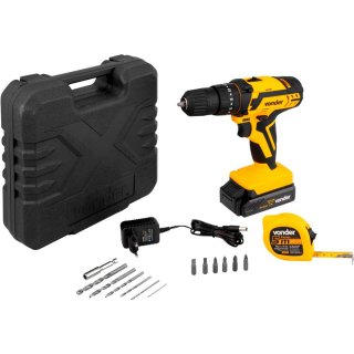 Parafusadeira/furadeira de impacto a bateria, 12 V, fonte de carregamento bivolt autom�tica , PFV 012I VONDER