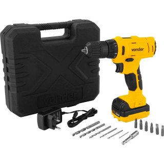 Parafusadeira/furadeira a bateria, 12 V, fonte de carregamento bivolt autom�tica, PFV 120 VONDER