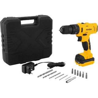 Parafusadeira/furadeira de impacto a bateria, 12 V, fonte de carregamento bivolt autom�tica, PFV 120I VONDER