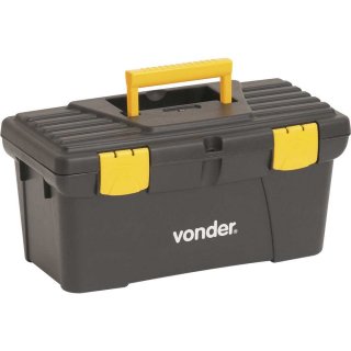 Caixa pl�stica para ferramentas, preta e amarela, CPV 0320, VONDER