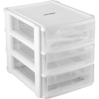 Organizador pl�stico com 3 gavetas, OPV 0271, VONDER