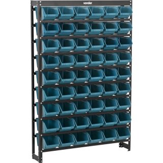 Estante met�lica, com gaveteiros modelo pr�tico azul, 54/5 VONDER
