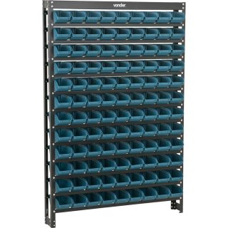 Estante met�lica, com gaveteiros modelo pr�tico azul, 108/3 VONDER