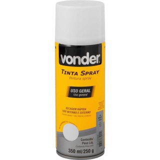 Tinta em spray branco fosco, 350 ml/250 g, VONDER