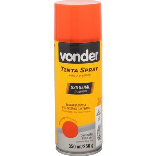 Tinta em spray laranja, 350 ml/250 g, VONDER