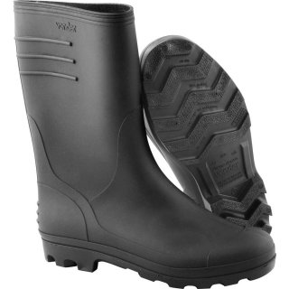 Bota de PVC preta, cano m�dio, com forro, 39, VONDER