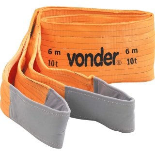 Cinta para eleva��o de cargas 7:1, 6,0 m, 10,0 tf, laranja, CE 1060, VONDER