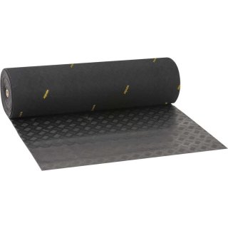 Piso de borracha antiderrapante, tipo riscado, 2,5 mm, preto, VONDER