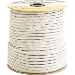 Corda multifilamento tran�ada, 12 mm x 111 m,  branca, VONDER