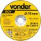 Disco de corte 75 mm x 1,4 mm x 10 mm DCV, VONDER