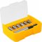 Jogo de bits/ponteiras, com 7 pe�as, encaixe sextavado 1/4