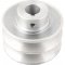 Polia de alum�nio 2 canais, perfil B, 80 mm com furo de 3/4