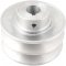 Polia de alum�nio 2 canais, perfil B, 90 mm com furo de 3/4