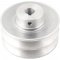 Polia de alum�nio 2 canais, perfil B, 100 mm com furo de 5/8