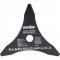 L�mina de 3 pontas, para ro�adeiras, 255 mm x 25,4 mm, VONDER