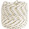 Corda multifilamento tran�ada 8,0 mm x 50 m, branca com detalhes em preto e amarelo, VONDER