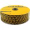 Corda multifilamento tran�ada 5,0 mm x 250 m, preta e amarela, em carretel, VONDER
